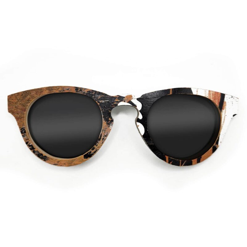 Cat Eye Style Recycled Wooden Skateboard Glasses