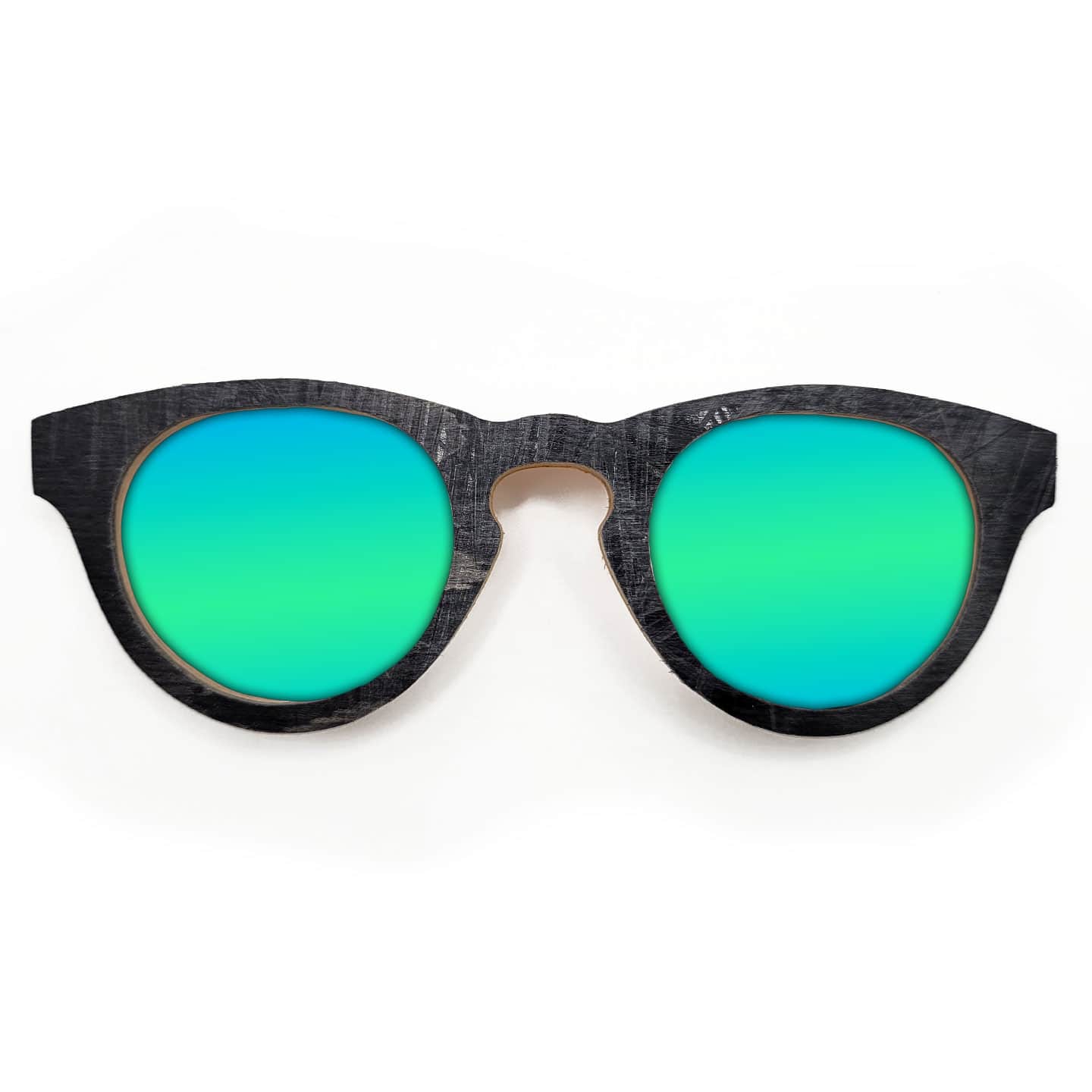 Cat Eye Style Recycled Wooden Skateboard Glasses - Image 2