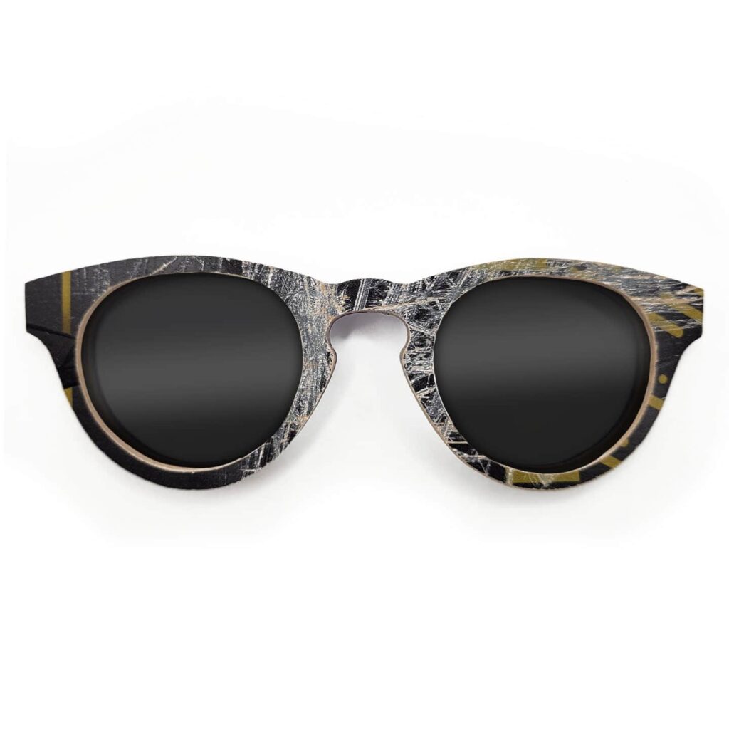 Cat Eye Style Recycled Wooden Skateboard Glasses