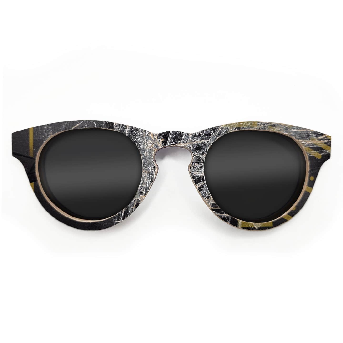 Cat Eye Style Recycled Wooden Skateboard Glasses - Image 1