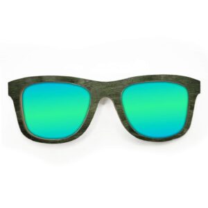 Wayfarer Style Recycled Wooden Skateboard Glasses (Large)