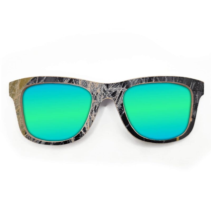 Wayfarer Style Recycled Wooden Skateboard Glasses (Large) - Image 2