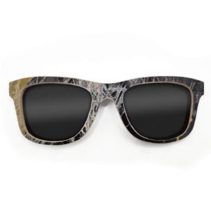 Wayfarer Style Recycled Wooden Skateboard Glasses (Large)