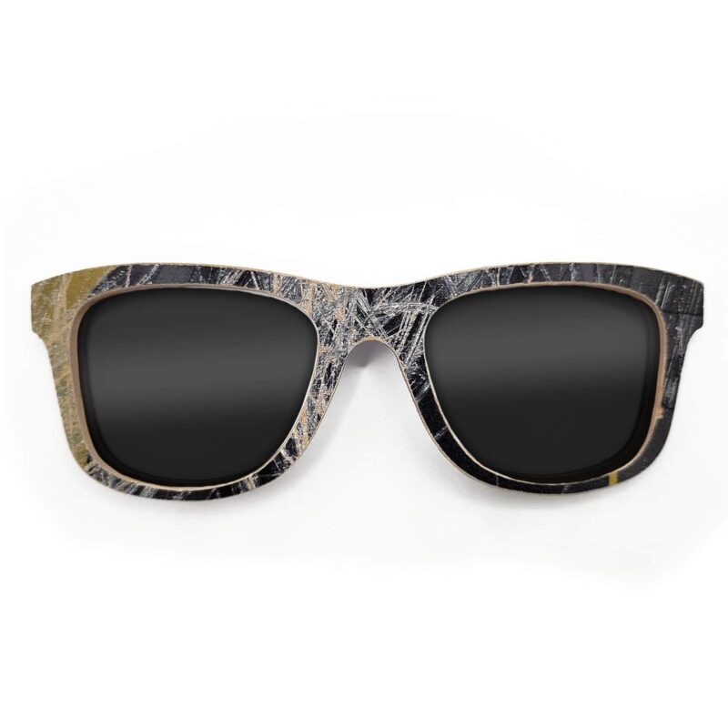 Wayfarer Style Recycled Wooden Skateboard Glasses (Large)
