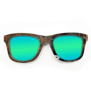 Wayfarer Style Recycled Wooden Skateboard Glasses (Large)