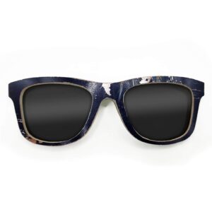 Wayfarer Style Recycled Wooden Skateboard Glasses (Large)