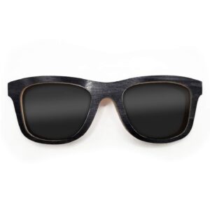Wayfarer Style Recycled Wooden Skateboard Glasses (Large)