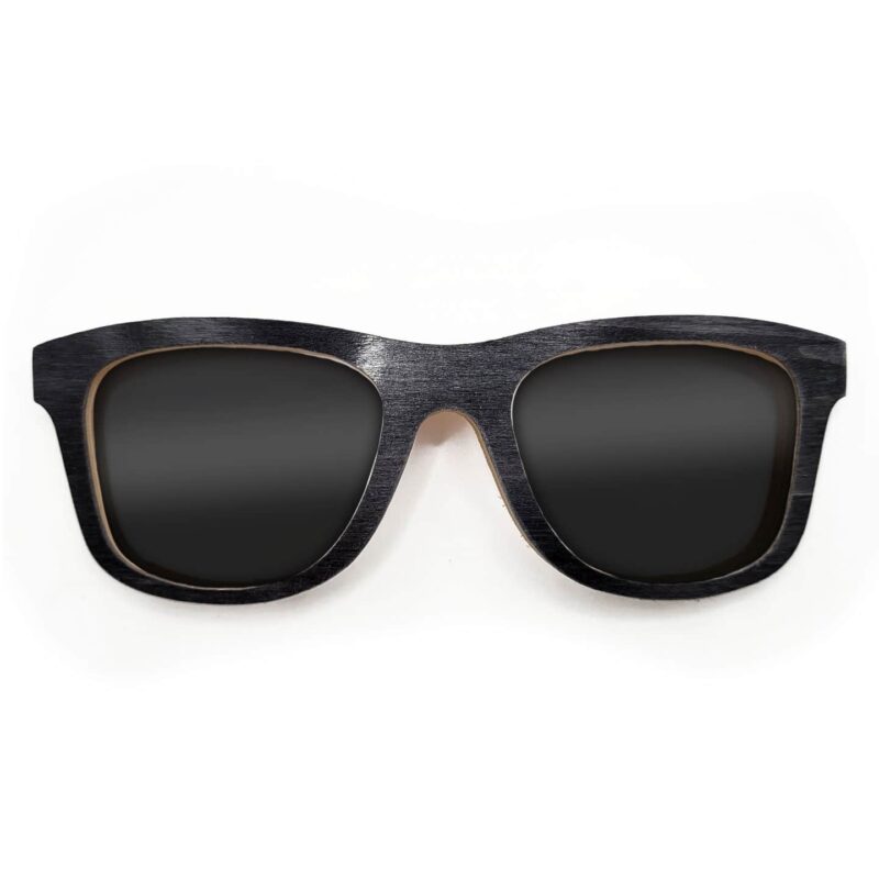 Wayfarer Style Recycled Wooden Skateboard Glasses (Large)