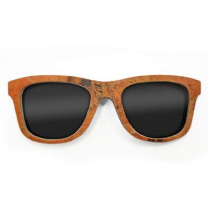 Wayfarer Style Recycled Wooden Skateboard Glasses (Large)