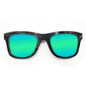Wayfarer Style Recycled Wooden Skateboard Glasses (Large)