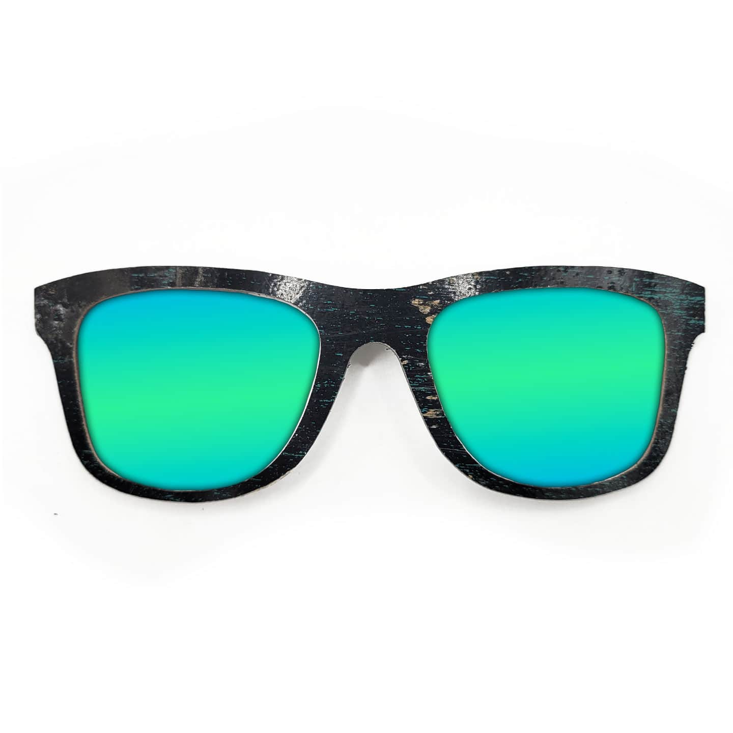 Wayfarer Style Recycled Wooden Skateboard Glasses (Large) - Image 2