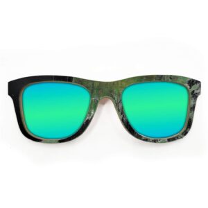 Wayfarer Style Recycled Wooden Skateboard Glasses (Large)