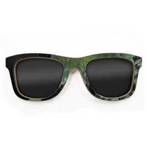 Wayfarer Style Recycled Wooden Skateboard Glasses (Large)