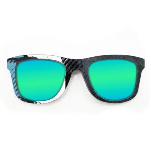 Wayfarer Style Recycled Wooden Skateboard Glasses (Large)