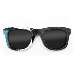 Wayfarer Style Recycled Wooden Skateboard Glasses (Large)