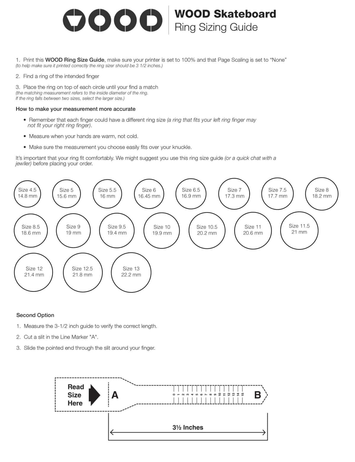 Ring Size Guide