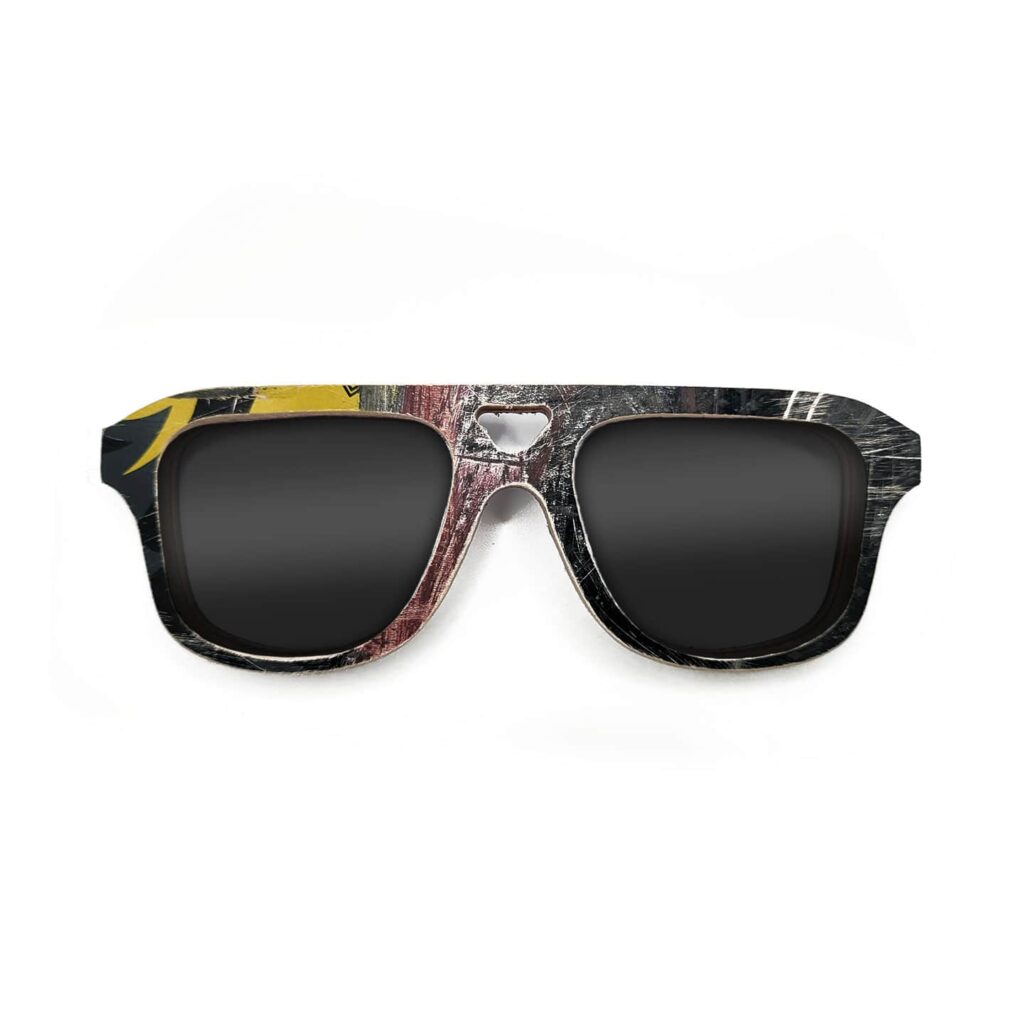Aviator Style Recycled Wooden Skateboard Glasses (Kids Size)