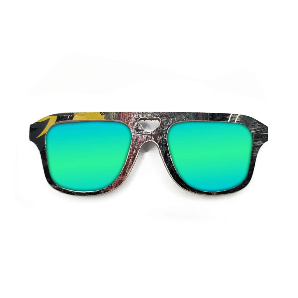 Aviator Style Recycled Wooden Skateboard Glasses (Kids Size)