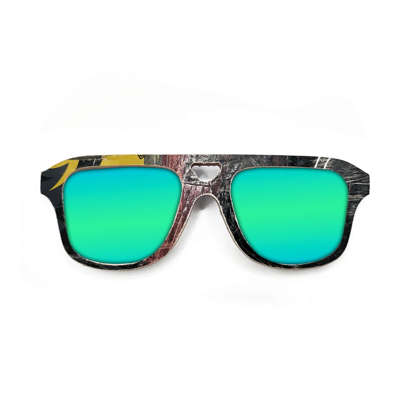 Aviator Style Recycled Wooden Skateboard Glasses (Kids Size) - Image 2