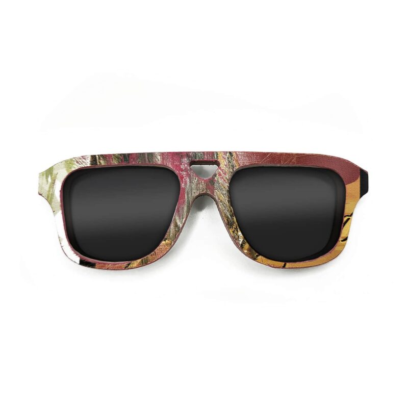 Aviator Style Recycled Wooden Skateboard Glasses (Kids Size)