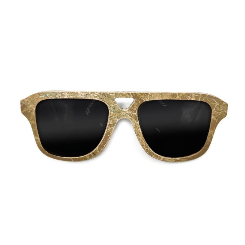 Aviator Style Recycled Wooden Skateboard Glasses (Kids Size)