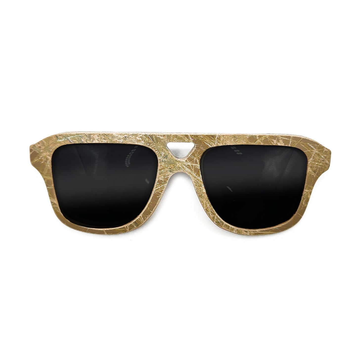 Aviator Style Recycled Wooden Skateboard Glasses (Kids Size) - Image 1