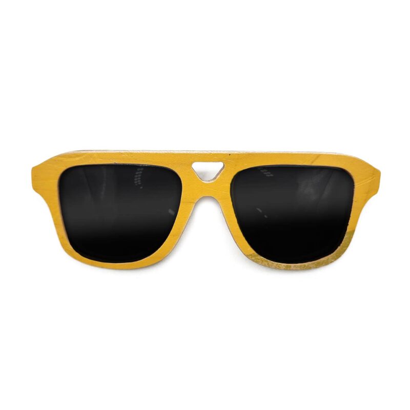 Aviator Style Recycled Wooden Skateboard Glasses (Kids Size)