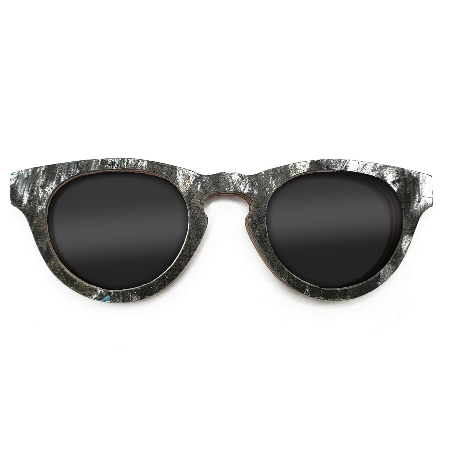 Cat Eye Style Recycled Wooden Skateboard Glasses - Image 1