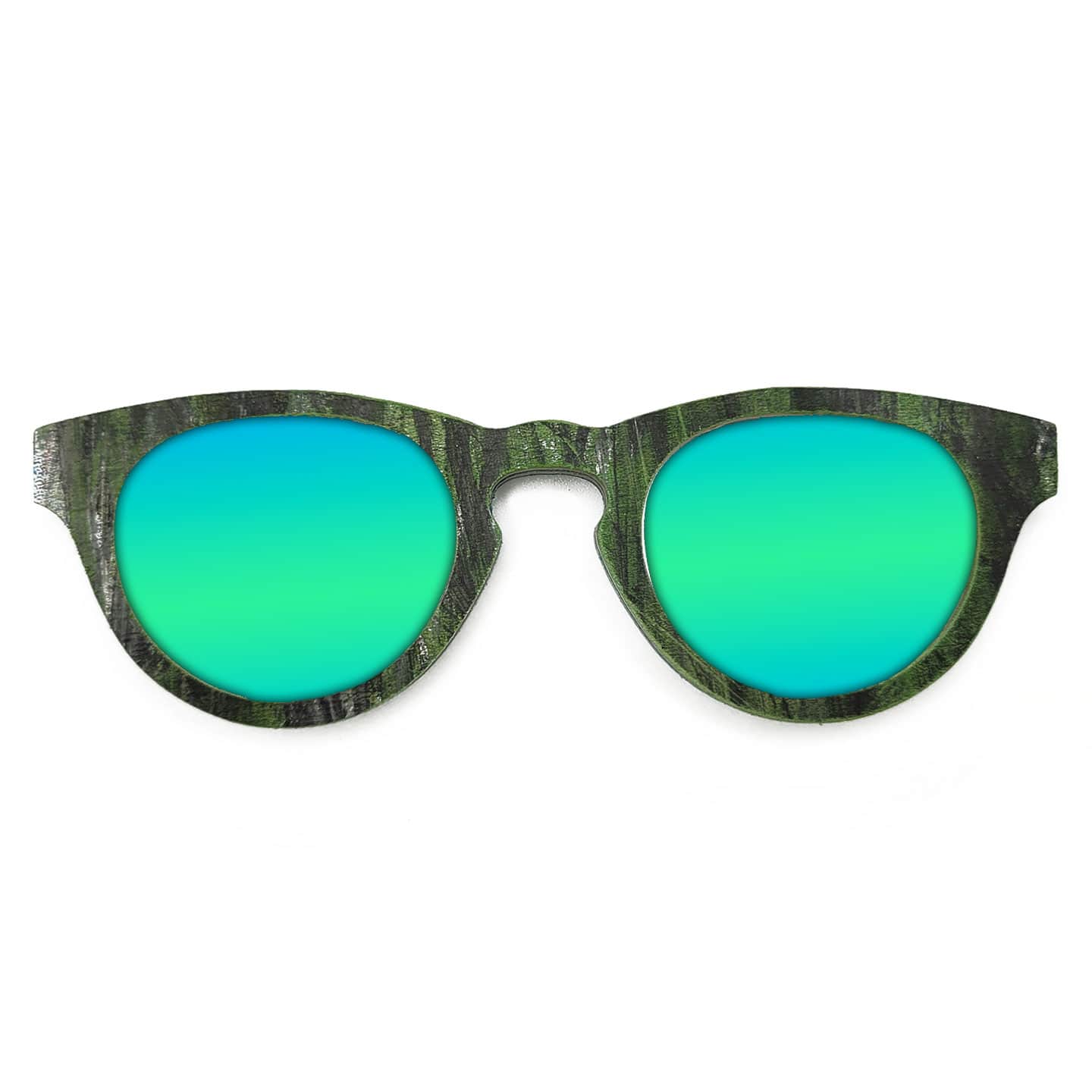 Cat Eye Style Recycled Wooden Skateboard Glasses - Image 2