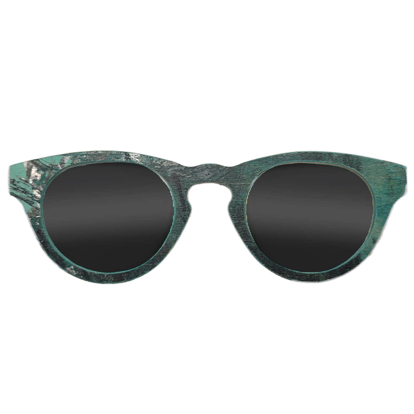 Cat Eye Style Recycled Wooden Skateboard Glasses - Image 1