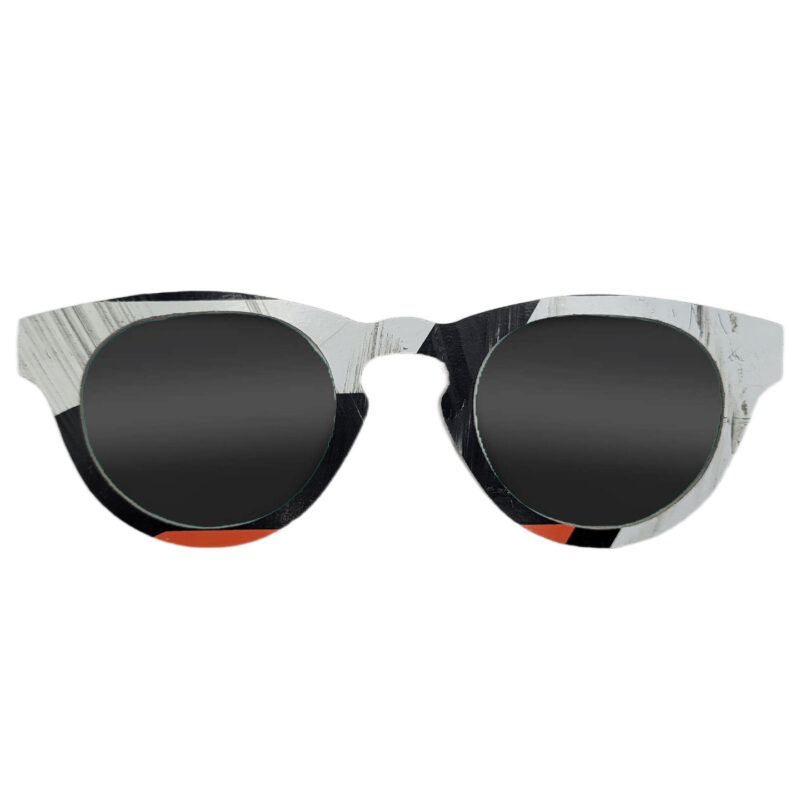 Cat Eye Style Recycled Wooden Skateboard Glasses - Image 1