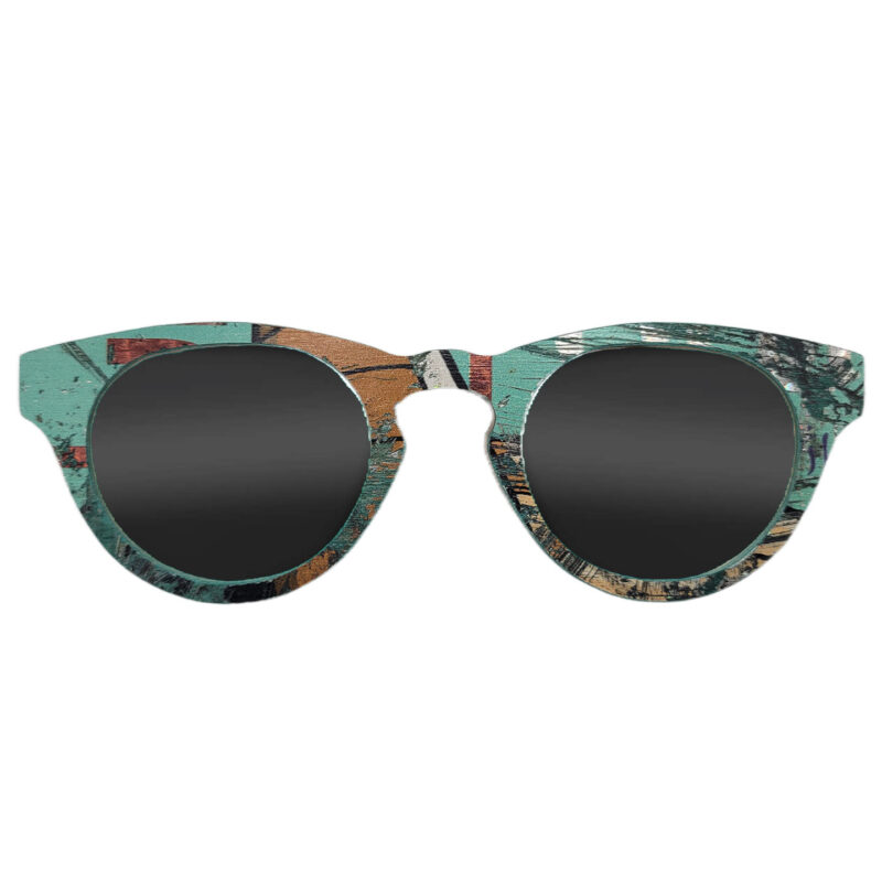Cat Eye Style Recycled Wooden Skateboard Glasses
