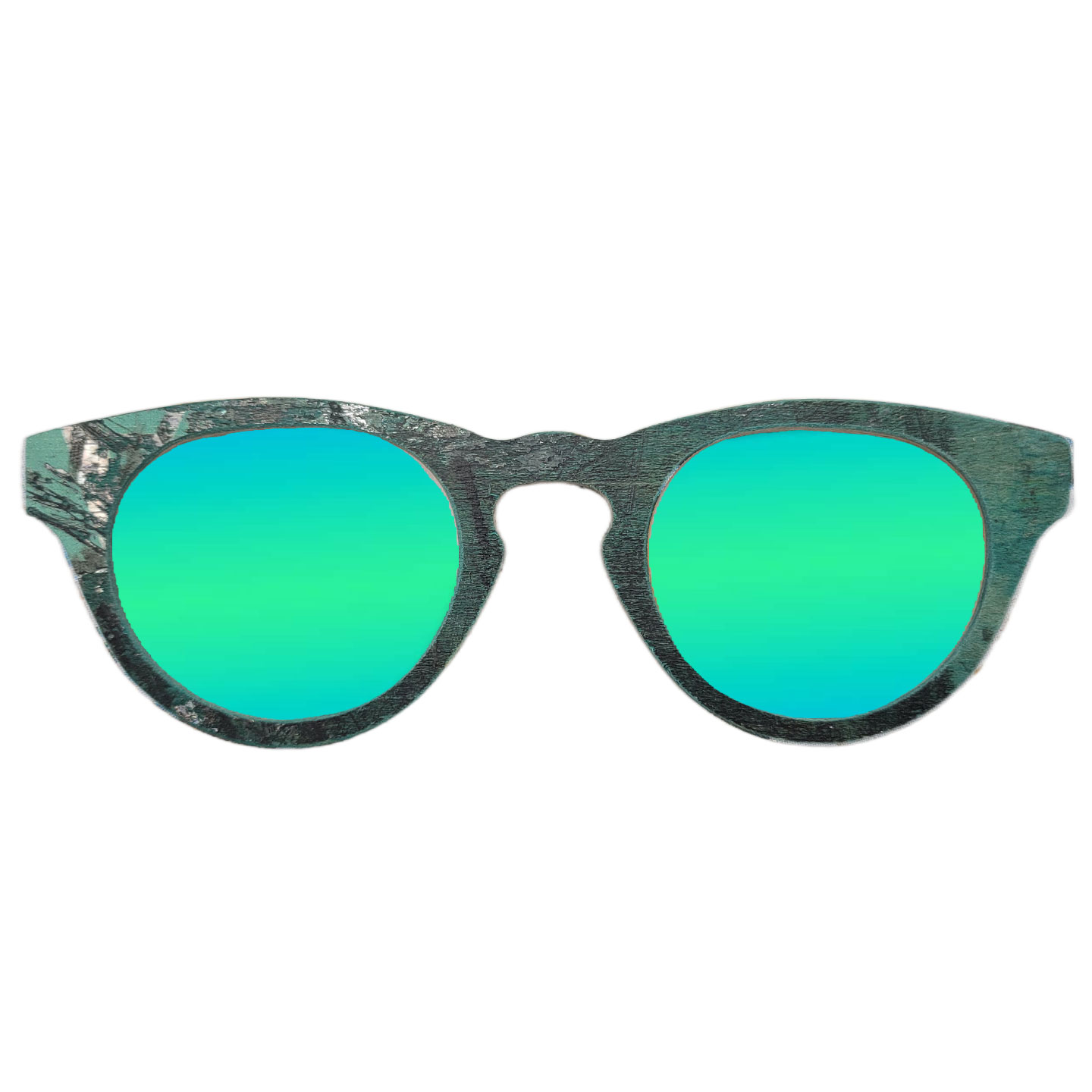 Cat Eye Style Recycled Wooden Skateboard Glasses - Image 2