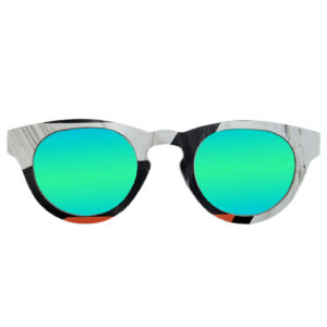 Cat Eye Style Recycled Wooden Skateboard Glasses - Image 2