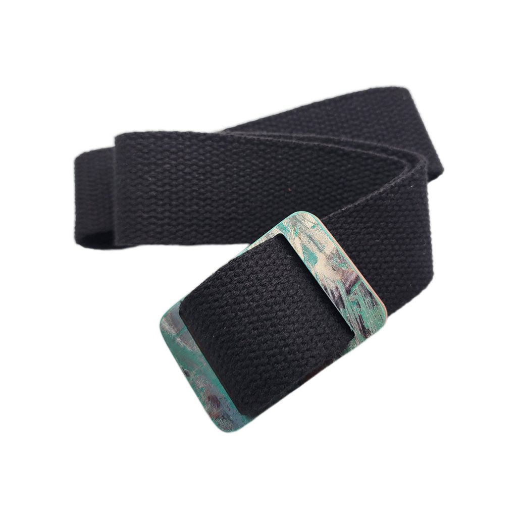 Belt w/ Recycled Skateboard Buckle