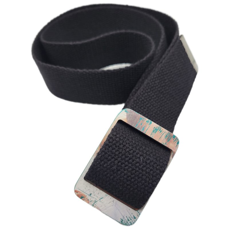 Belt w/ Recycled Skateboard Buckle