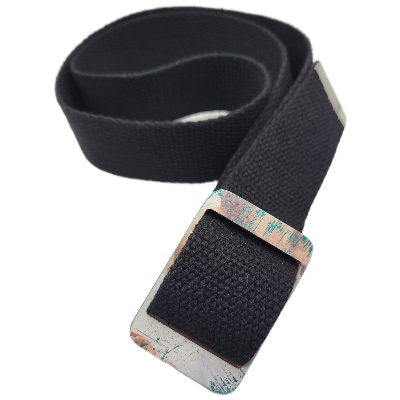 Belt w/ Recycled Skateboard Buckle - Image 1