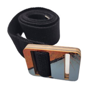Belt w/ Recycled Skateboard Buckle