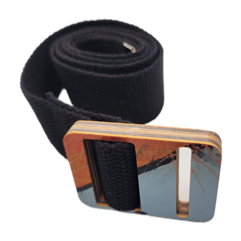 Belt w/ Recycled Skateboard Buckle