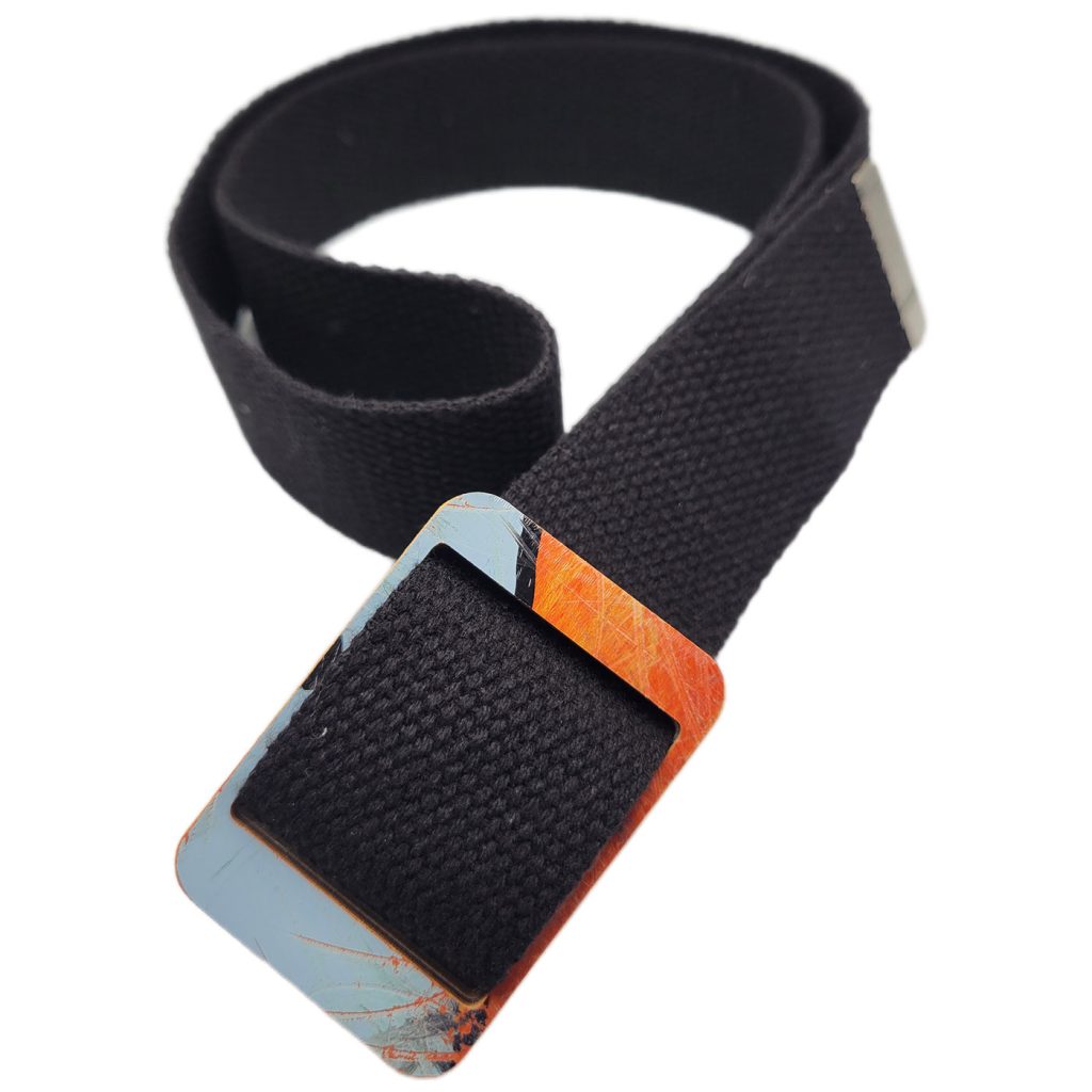 Belt w/ Recycled Skateboard Buckle