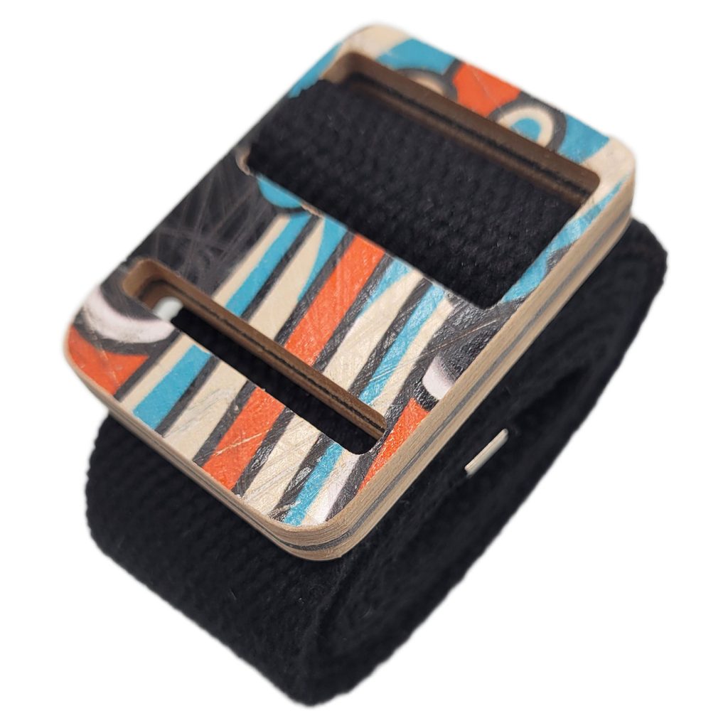 Belt w/ Recycled Skateboard Buckle