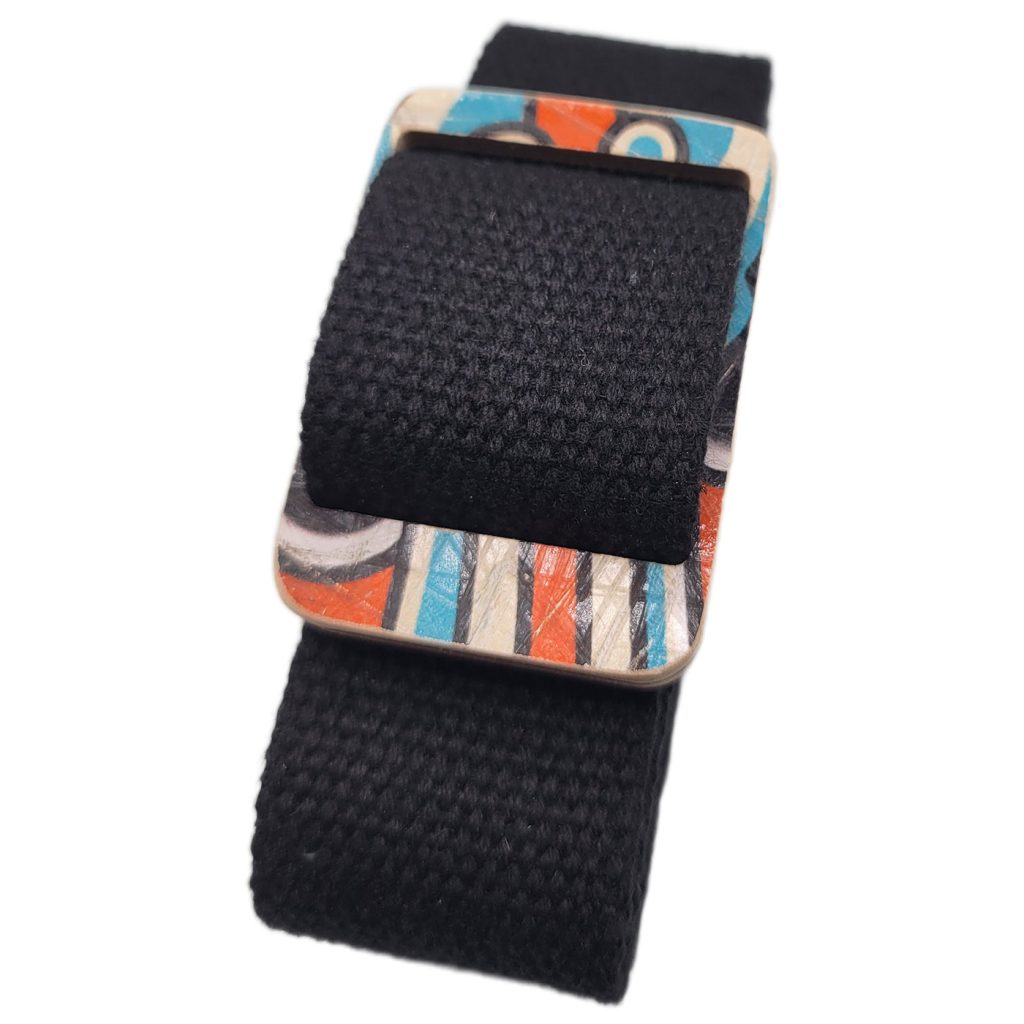 Belt w/ Recycled Skateboard Buckle