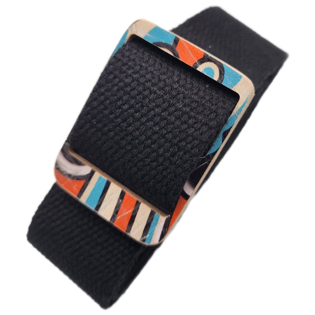 Belt w/ Recycled Skateboard Buckle