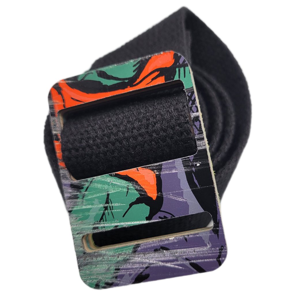 Belt w/ Recycled Skateboard Buckle