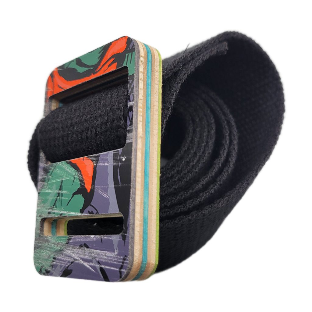 Belt w/ Recycled Skateboard Buckle