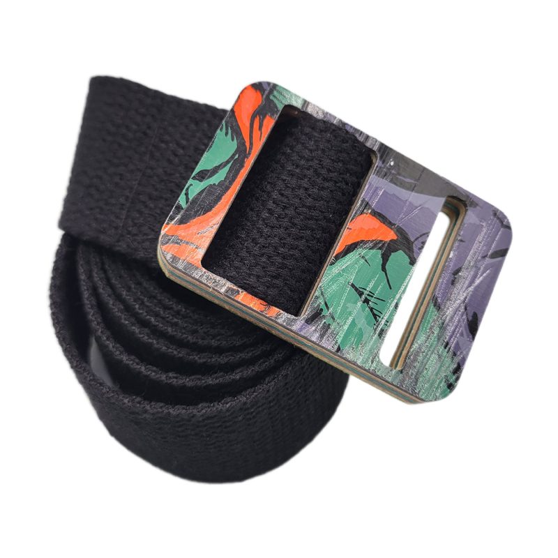 Belt w/ Recycled Skateboard Buckle
