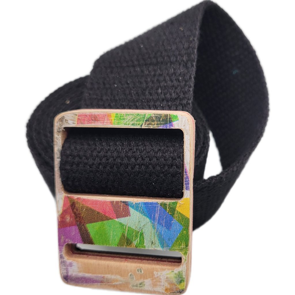 Belt w/ Recycled Skateboard Buckle