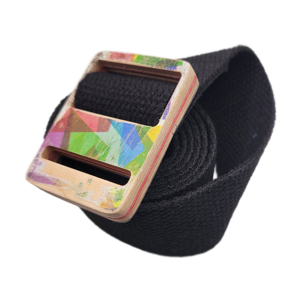 Belt w/ Recycled Skateboard Buckle