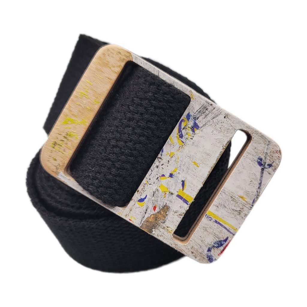 Belt w/ Recycled Skateboard Buckle