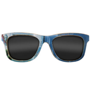 Wayfarer Style Recycled Wooden Skateboard Glasses (Large)